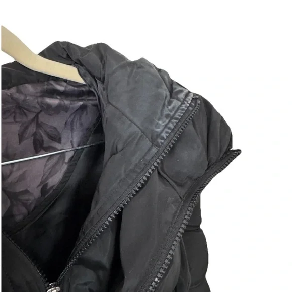 JESSICA SIMPSON Women's XS Hooded Puffer Long Black Zip-Up Jacket Winter Coat - Picture 8 of 14